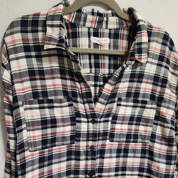 Beach Lunch Lounge beachlunchlounge Women's Plaid Flannel Button Down XL - Picture 1 of 6